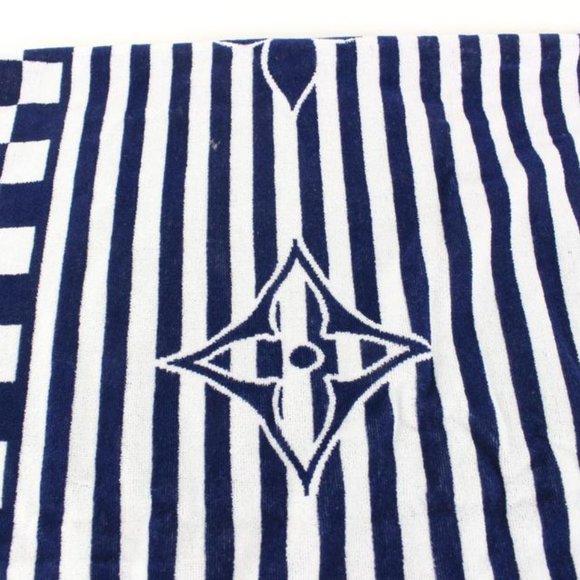 Louis Vuitton Navy Stripe LV Graphical Beach Towel 82LZ525S - Picture 4 of 12